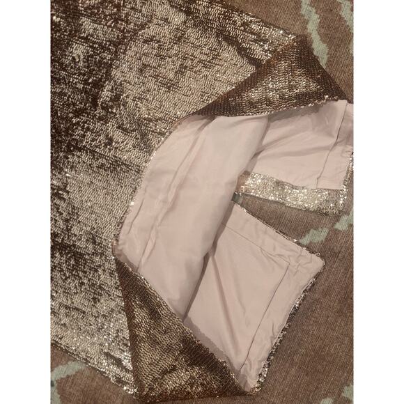 J.CREW Womens Sparkly Sequin Rose Gold Pencil Skirt Plus Size 16 - Picture 8 of 12